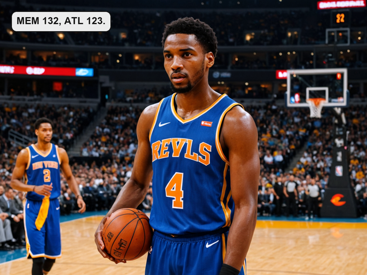 MEM 132, ATL 123. Photo: Yahoo Sports.
