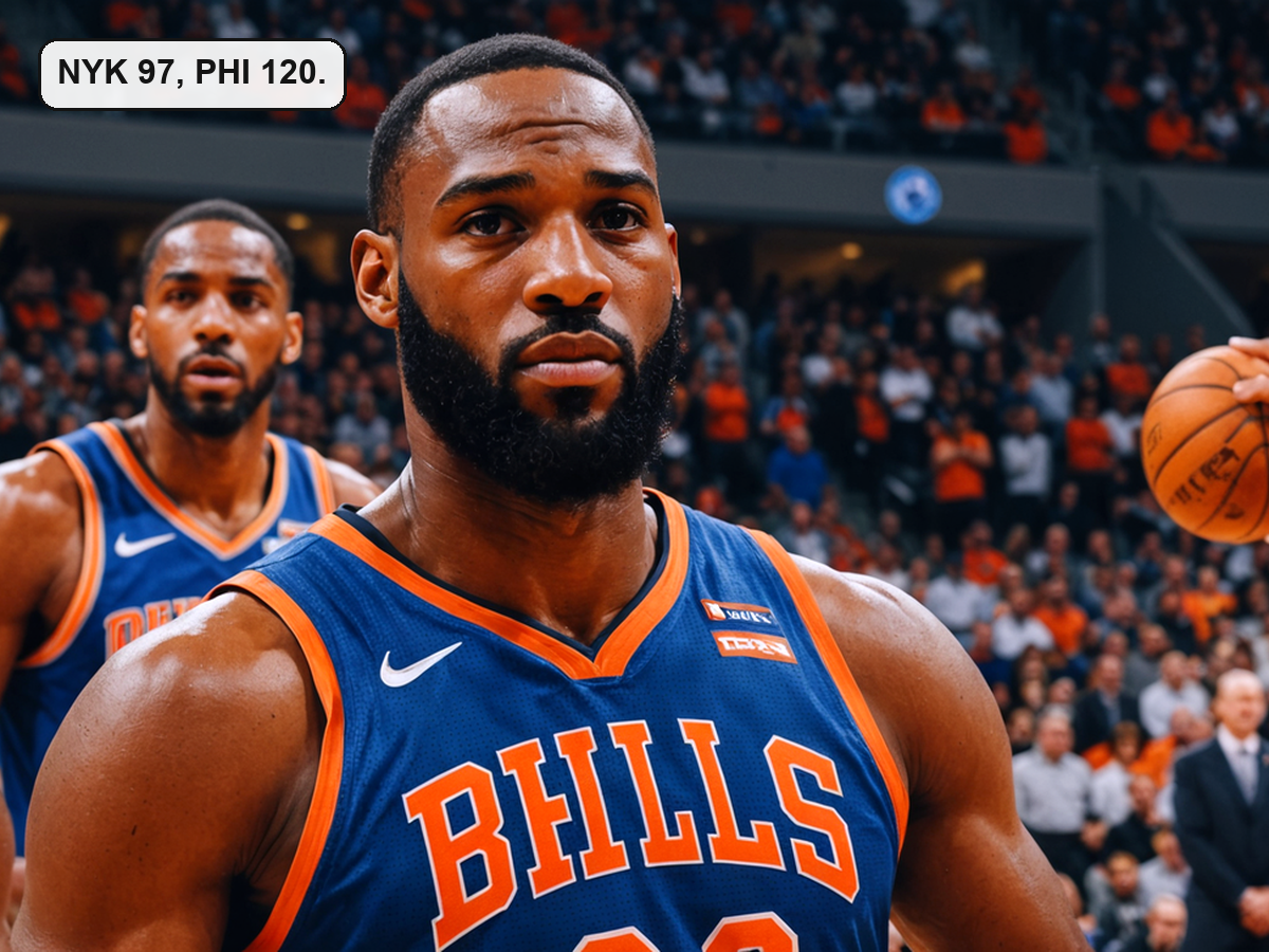 NYK 97, PHI 120. Photo: ESPN.