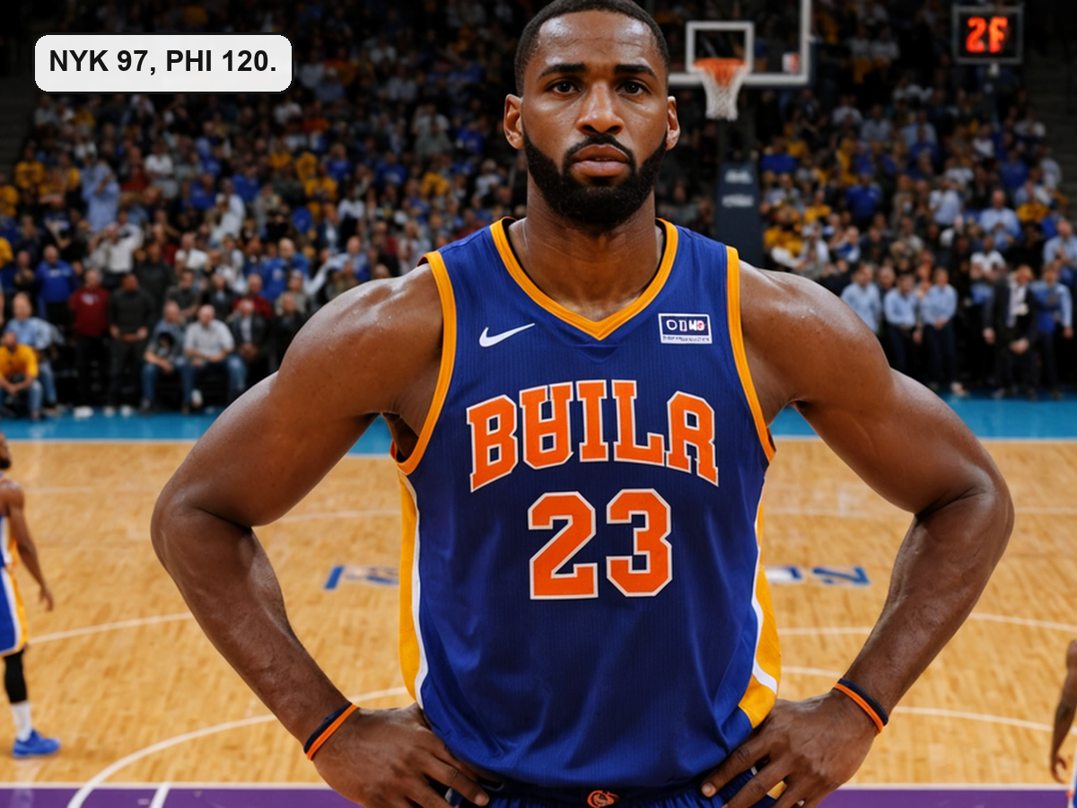 NYK 97, PHI 120. Photo: Yahoo Sports.