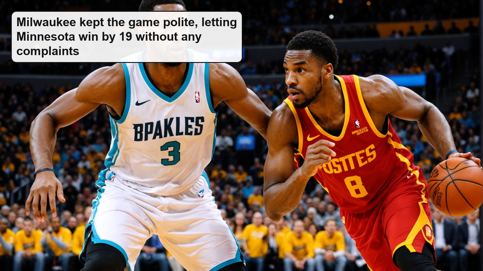 Milwaukee kept the game polite, letting Minnesota win by 19 without any complaints Photo: Yahoo Sports.