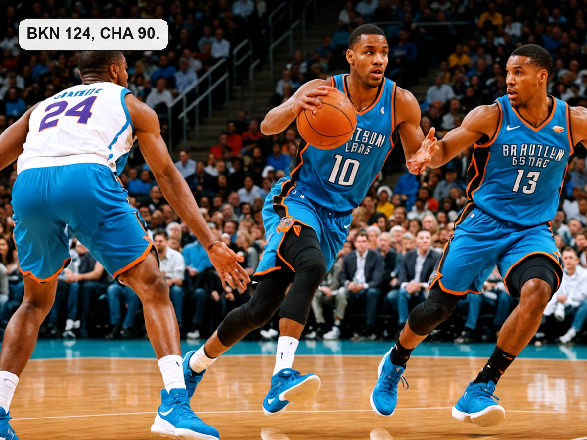 BKN 124, CHA 90. Photo: Sports Illustrated.
