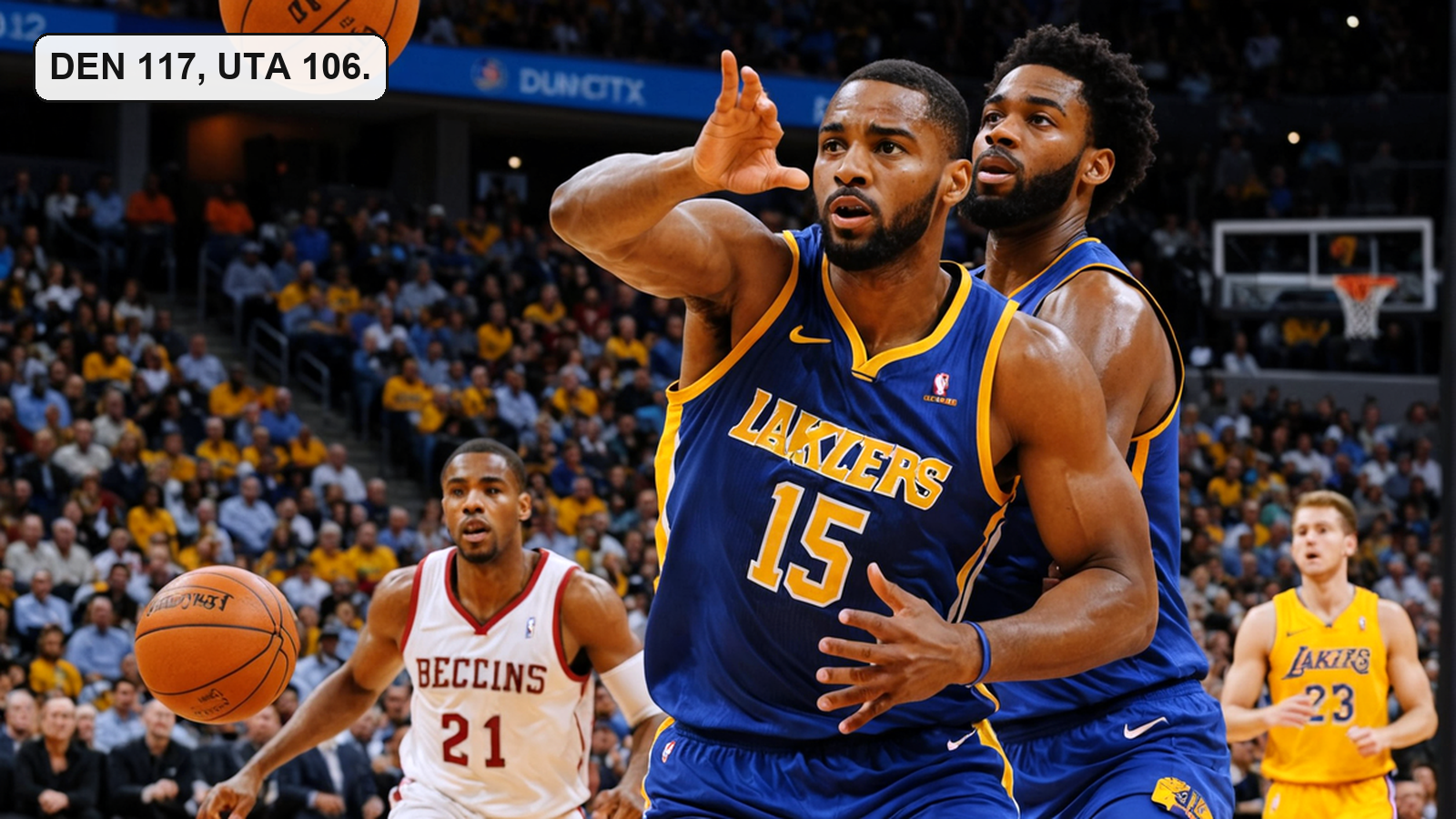 DEN 117, UTA 106. Photo: Yahoo Sports.