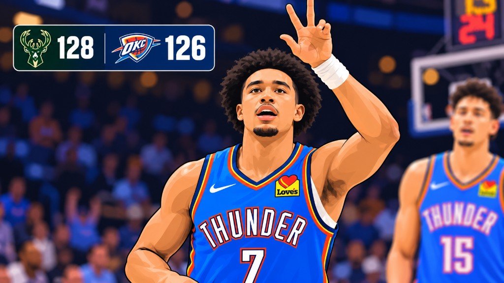Bucks 128, Thunder 126