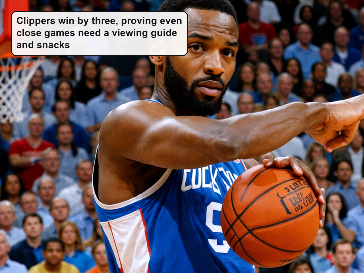 Clippers win by three, proving even close games need a viewing guide and snacks Photo: Yahoo Sports.
