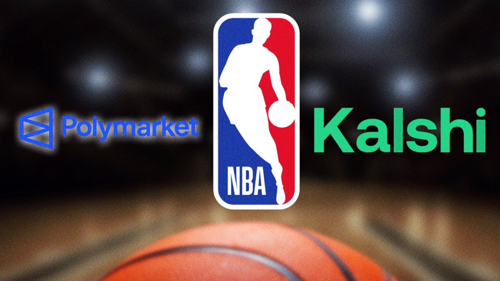 The NBA, Kalshi and Polymarket logos — ClutchPoints via Yahoo Sports